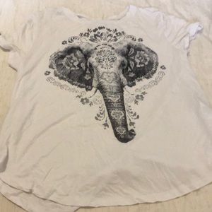 Elephant print soft tee